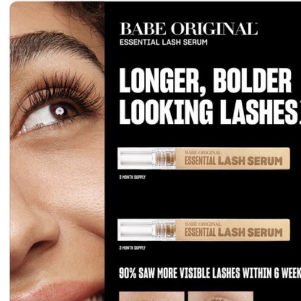 Sale!!Babe Original Essential Lash Serum, 0.07 fl oz, 2-pack 6 Months Supply NEW